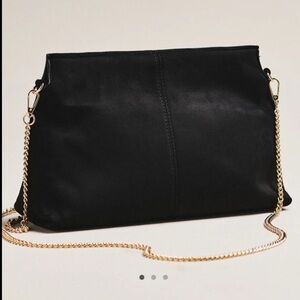 Anthropologie Modaluxe Faux Suede Clutch Black